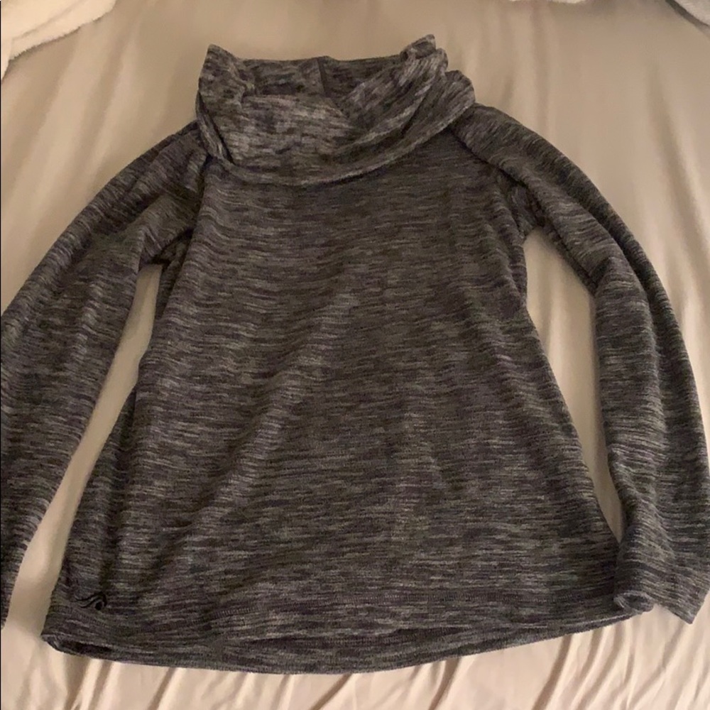 Cowl neck fleece sweater